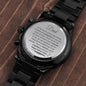 Black Chronograph Watch-Timeless source of guidance and love