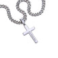 Personalized Steel Cross Necklace on Cuban Chain- To My Amazing Dad