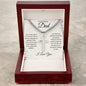 Personalized Steel Cross Necklace on Cuban Chain- To My Amazing Dad