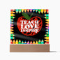 Personalized Teach Love Inspire Plaque