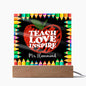 Personalized Teach Love Inspire Plaque
