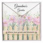 Personalized Vertical Name Necklace - Garden Card