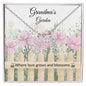 Personalized Vertical Name Necklace - Garden Card