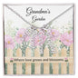 Personalized Vertical Name Necklace - Garden Card