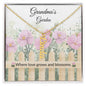 Personalized Vertical Name Necklace - Garden Card