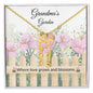 Personalized Vertical Name Necklace - Garden Card