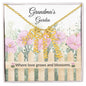Personalized Vertical Name Necklace - Garden Card