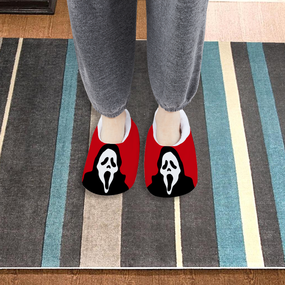 Ghost Face Flannel Slippers