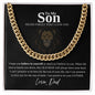 To My Son (Black Background)- Cuban Link Chain