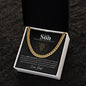 To My Son (Black Background)- Cuban Link Chain