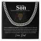 To My Son (Black Background)- Cuban Link Chain