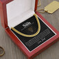 To My Son (Black Background)- Cuban Link Chain