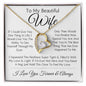 To My Beautiful Wife- Forever Love Necklace
