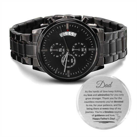 Black Chronograph Watch-Timeless source of guidance and love