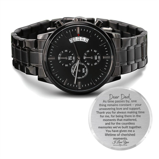 Black Chronograph Watch- Lifetime of cherished moments