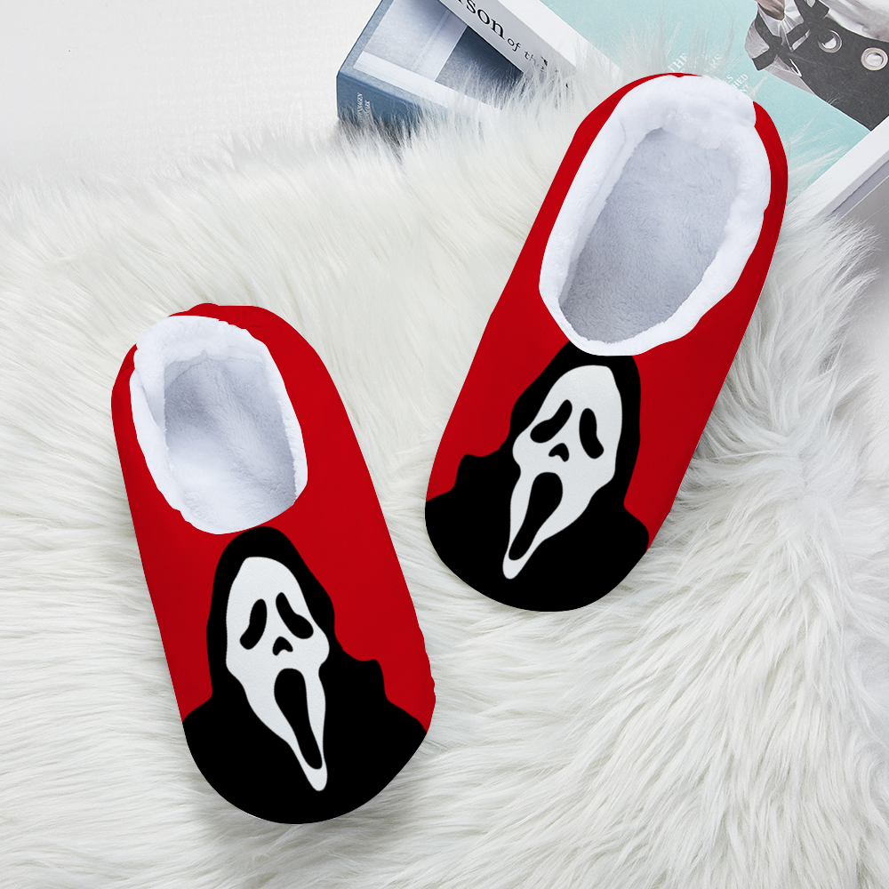 Ghost Face Flannel Slippers