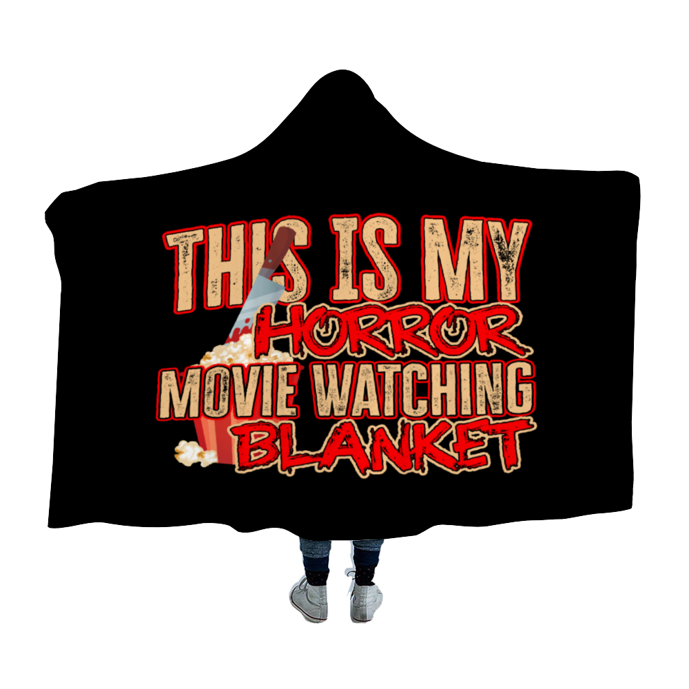 Horror Movie Fleece Hooded Blankets Oversized