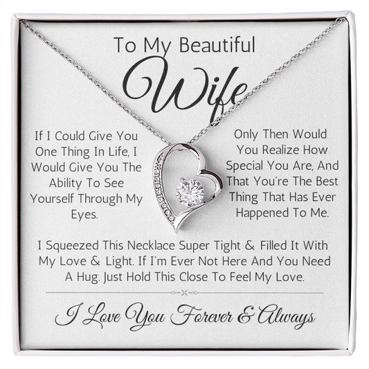To My Beautiful Wife- Forever Love Necklace