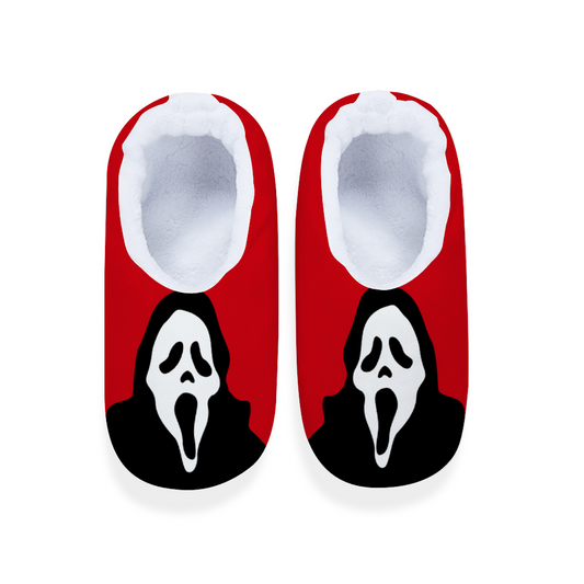 Ghost Face Flannel Slippers